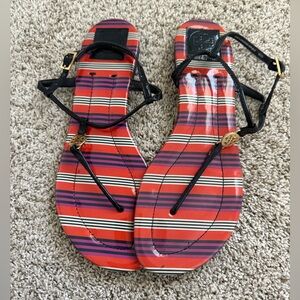 Tory Burch Emmy Sandals Black Size 10